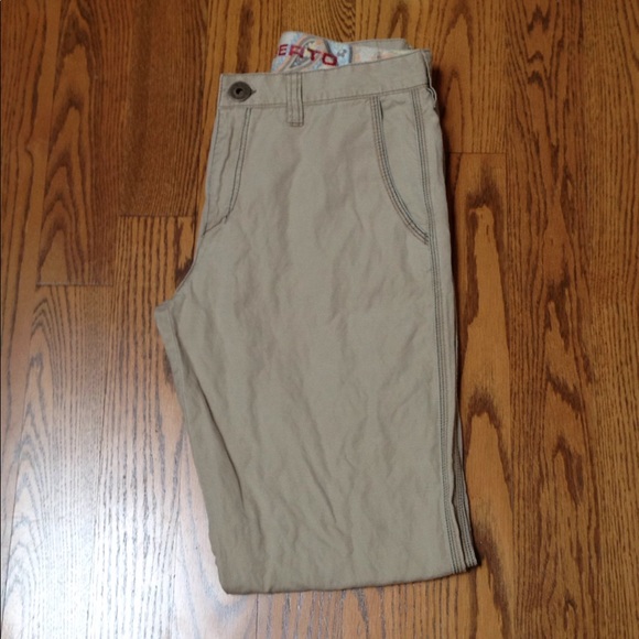 Alberto Men's Beige Cotton Linen Blend Pants - Picture 2 of 13